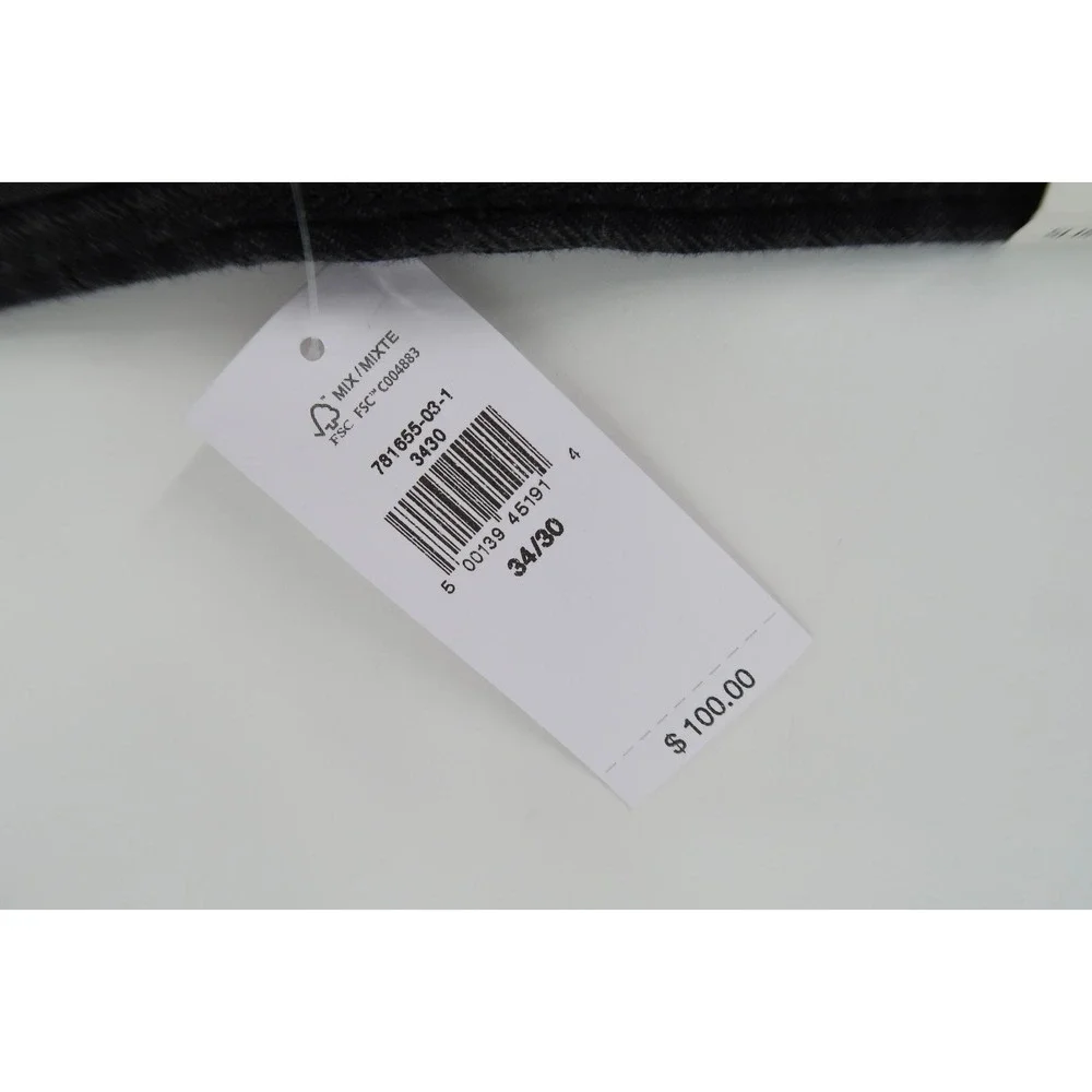 Banana‎ Republic Men's 34x30 Grayson Slim Tapered Fit Ankle Pants Gingham Gray
